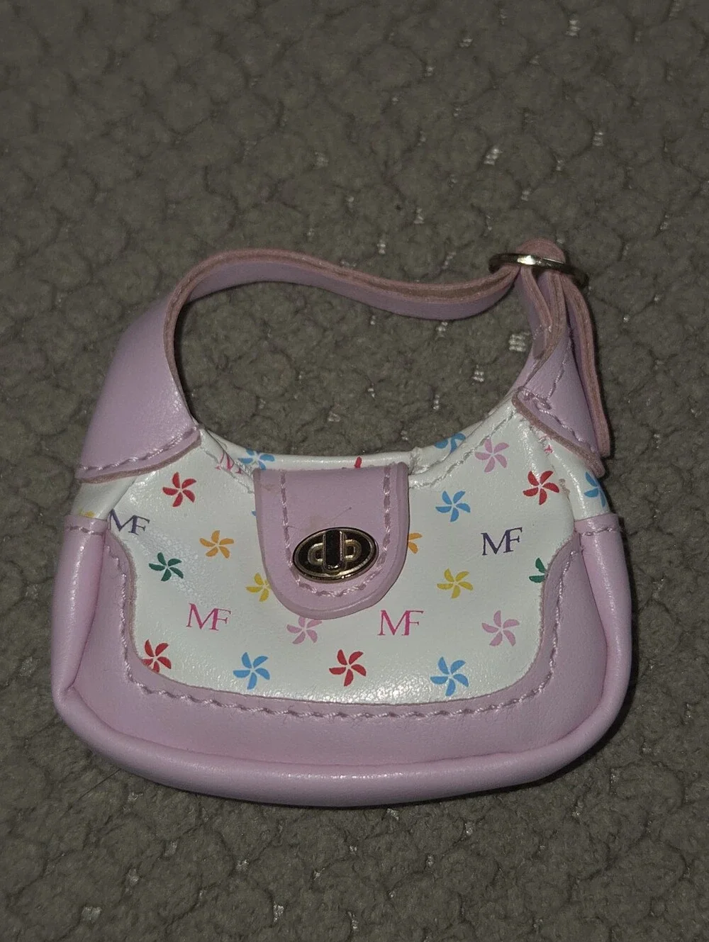 Zuru Mini Brands Fashion Pink & White Monogram Bag Purse Handbag doll clothing